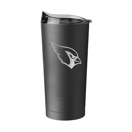 Logo Brands Arizona Cardinals 20oz Etch Black Powder Coat Tumbler 601-S20PT-BLK-9